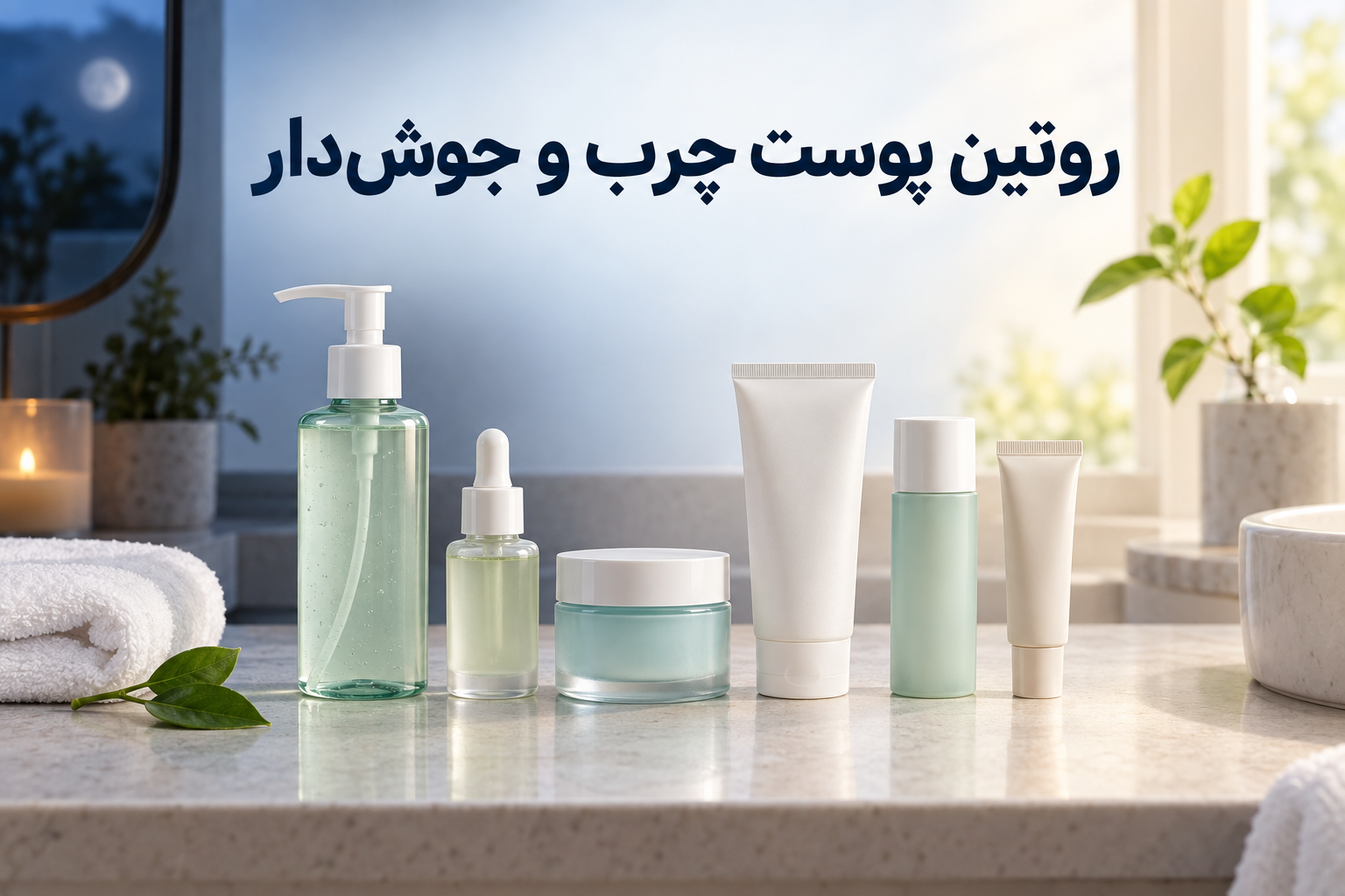 روتین پوست چرب و جوش‌دار در صبح و شب